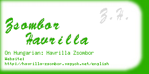 zsombor havrilla business card
